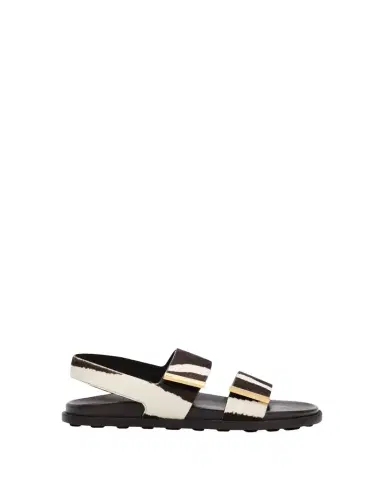 Tod's Zebra-Printed Calf Hair Slingback Sandals | Thumbnail 1 Tod's Zebra-Printed Calf Hair Slingback Sandals | Thumbnail 1