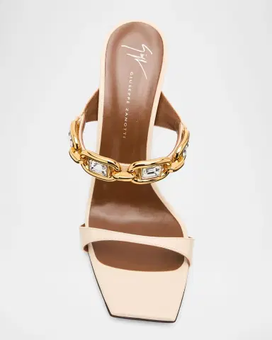 Giuseppe Zanotti 90mm Jewel Metallic Leather Sandals | Thumbnail 8