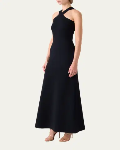 Akris Crisscross Knit Halter Maxi Dress | Thumbnail 4 Akris Crisscross Knit Halter Maxi Dress | Thumbnail 4