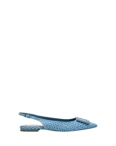 Roger Vivier Gommettine Denim Slingback Flats | Thumbnail 1 Roger Vivier Gommettine Denim Slingback Flats | Thumbnail 1