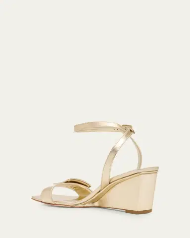 Roger Vivier 60mm Belle Vivier Metallic Leather Wedge Sandals | Thumbnail 4 Roger Vivier 60mm Belle Vivier Metallic Leather Wedge Sandals | Thumbnail 4