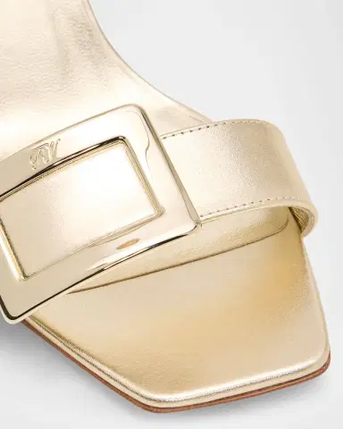 Roger Vivier 60mm Belle Vivier Metallic Leather Wedge Sandals | Thumbnail 9 Roger Vivier 60mm Belle Vivier Metallic Leather Wedge Sandals | Thumbnail 9