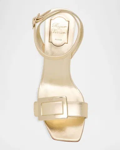 Roger Vivier 60mm Belle Vivier Metallic Leather Wedge Sandals | Thumbnail 10 Roger Vivier 60mm Belle Vivier Metallic Leather Wedge Sandals | Thumbnail 10