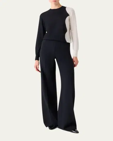 Akris Cloud Cashmere-Silk Crewneck Sweater | Thumbnail 2