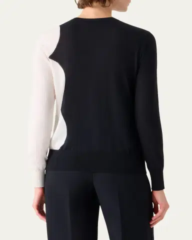 Akris Cloud Cashmere-Silk Crewneck Sweater | Thumbnail 3
