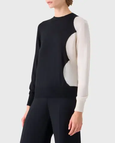 Akris Cloud Cashmere-Silk Crewneck Sweater | Thumbnail 7