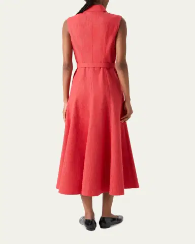Akris Sleeveless Belted Denim Midi Shirtdress | Thumbnail 3 Akris Sleeveless Belted Denim Midi Shirtdress | Thumbnail 3