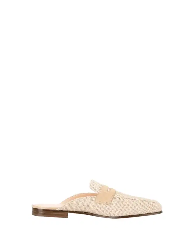 Sophique Riviera Raffia Penny Loafer Mules