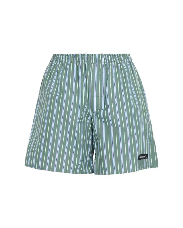 Striped Cotton Long Boxer Shorts