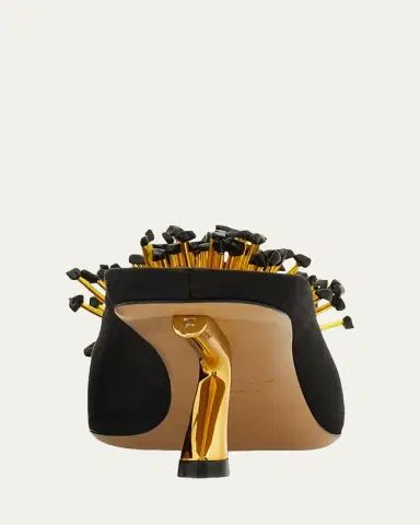 Ferragamo 55mm Safi Beaded Satin Mules | Thumbnail 2 Ferragamo 55mm Safi Beaded Satin Mules | Thumbnail 2