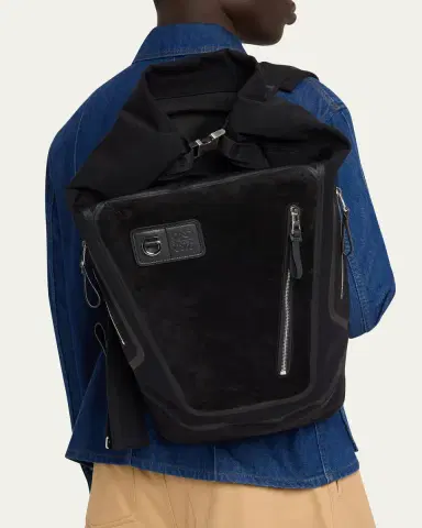 Loewe Men's Flex Roll-Top Canvas & Suede Backpack | Thumbnail 2