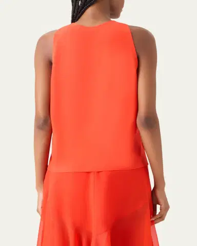 Akris Silk Scoop-Neck Tank Top | Thumbnail 3
