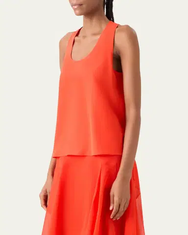 Akris Silk Scoop-Neck Tank Top | Thumbnail 8