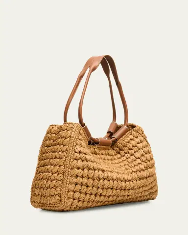 Giorgio Armani Medium Raffia Shopping Tote Bag | Thumbnail 3 Giorgio Armani Medium Raffia Shopping Tote Bag | Thumbnail 3