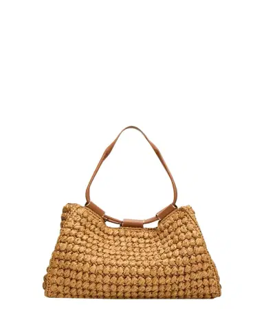 Giorgio Armani Medium Raffia Shopping Tote Bag | Thumbnail 1 Giorgio Armani Medium Raffia Shopping Tote Bag | Thumbnail 1