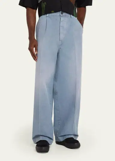 Marni Men's Faded Denim Wide-Leg Pants | Thumbnail 8 Marni Men's Faded Denim Wide-Leg Pants | Thumbnail 8