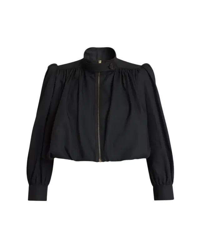 Shirred Canvas Jacket