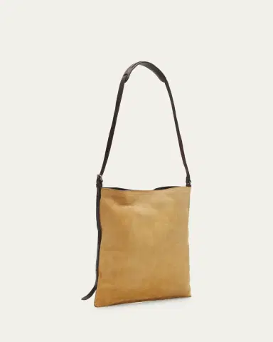 Dries Van Noten Men's Leather-Trimmed Suede Crossbody Bag | Thumbnail 3 Dries Van Noten Men's Leather-Trimmed Suede Crossbody Bag | Thumbnail 3