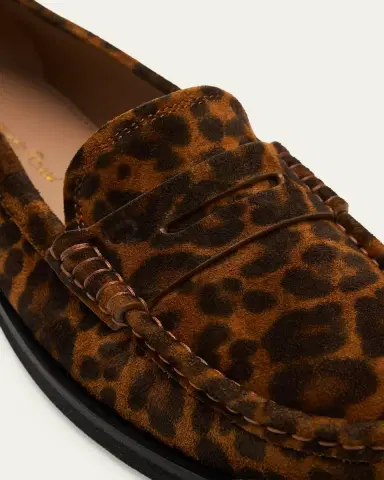 Gianvito Rossi Leopard-Printed Suede Penny Loafers | Thumbnail 3 Gianvito Rossi Leopard-Printed Suede Penny Loafers | Thumbnail 3