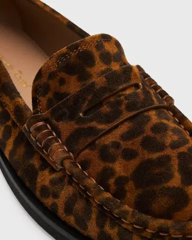 Gianvito Rossi Leopard-Printed Suede Penny Loafers | Thumbnail 5 Gianvito Rossi Leopard-Printed Suede Penny Loafers | Thumbnail 5