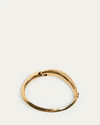 Saint Laurent Men's Hammered Brass Bangle Bracelet | Thumbnail 3