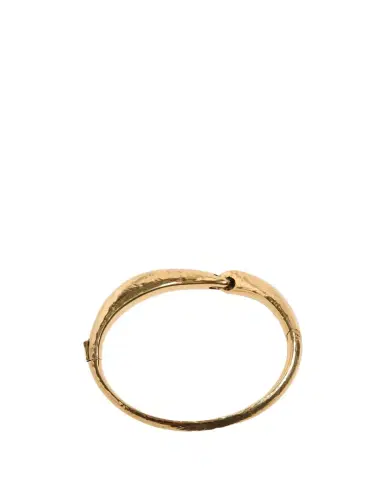 Saint Laurent Men's Hammered Brass Bangle Bracelet | Thumbnail 1