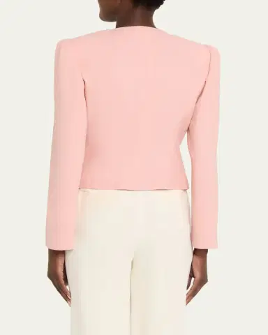 Valentino Garavani Metallic Floral Jacquard Cowl-Neck Top | Thumbnail 3