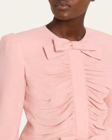 Valentino Garavani Metallic Floral Jacquard Cowl-Neck Top | Thumbnail 5