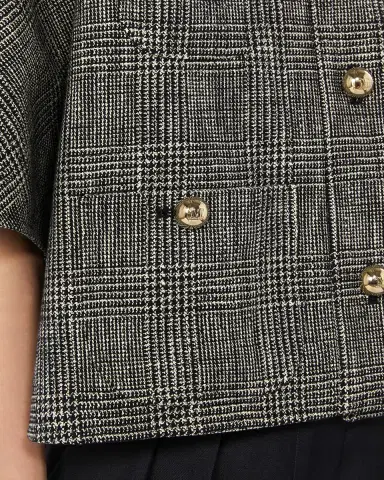 Max Mara Glen Plaid Cotton Cloak | Thumbnail 5 Max Mara Glen Plaid Cotton Cloak | Thumbnail 5