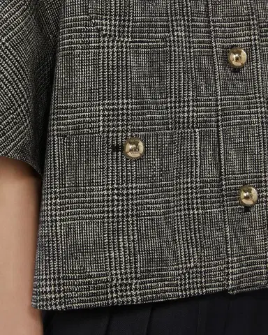 Max Mara Glen Plaid Cotton Cloak | Thumbnail 9 Max Mara Glen Plaid Cotton Cloak | Thumbnail 9