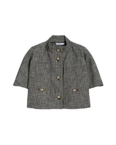 Max Mara Glen Plaid Cotton Cloak | Thumbnail 1 Max Mara Glen Plaid Cotton Cloak | Thumbnail 1