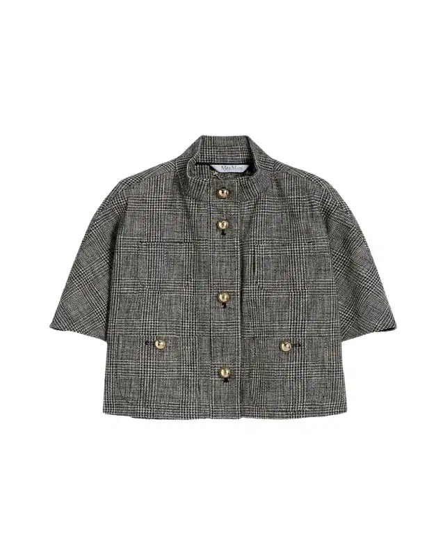 Max Mara Glen Plaid Cotton Cloak