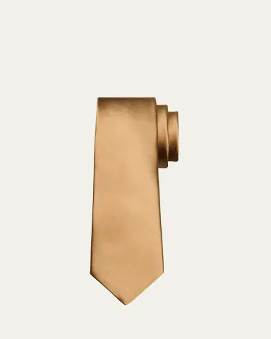 Saint Laurent Men's Solid Silk Satin Tie | Thumbnail 3