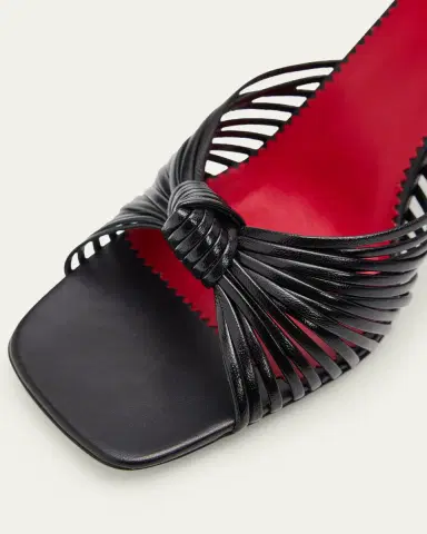 Valentino Garavani 90mm VLogo Anne Leather Block-Heel Sandals | Thumbnail 5 Valentino Garavani 90mm VLogo Anne Leather Block-Heel Sandals | Thumbnail 5