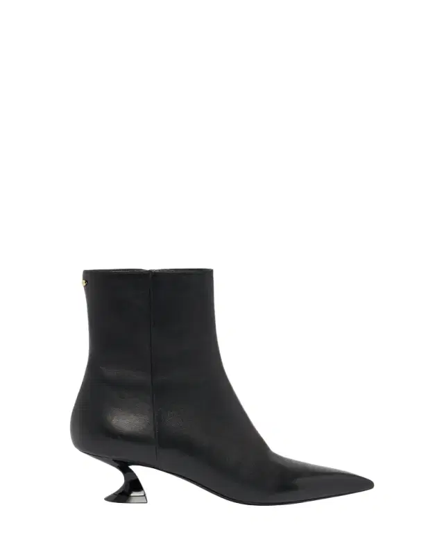 Lanvin 50mm Midnight Step Leather Ankle Boots