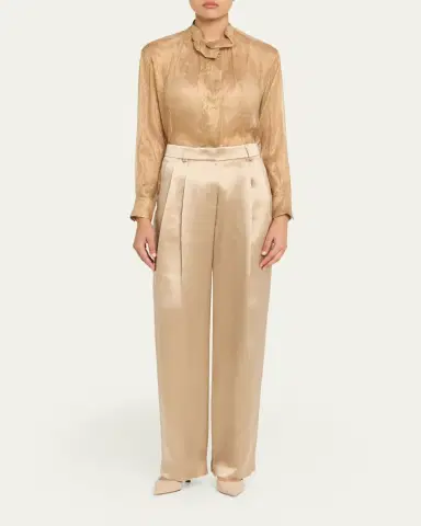 Giorgio Armani Metallic Silk Button-Down Shirt | Thumbnail 2 Giorgio Armani Metallic Silk Button-Down Shirt | Thumbnail 2