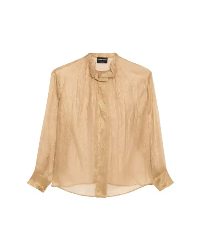 Giorgio Armani Metallic Silk Button-Down Shirt