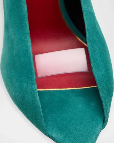 Valentino Garavani 105mm Open Toe Revele Suede Pumps | Thumbnail 5 Valentino Garavani 105mm Open Toe Revele Suede Pumps | Thumbnail 5