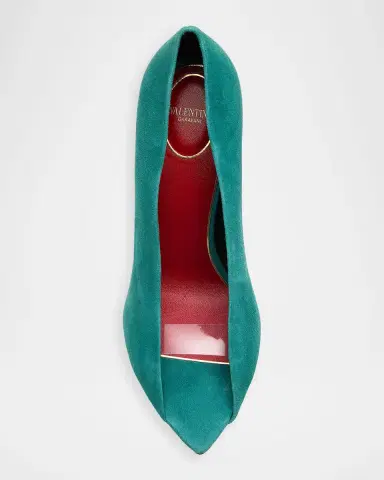 Valentino Garavani 105mm Open Toe Revele Suede Pumps | Thumbnail 6 Valentino Garavani 105mm Open Toe Revele Suede Pumps | Thumbnail 6