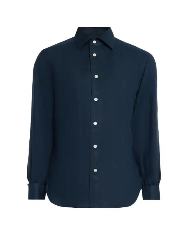 Kiton Men's Linen Button-Down Shirt