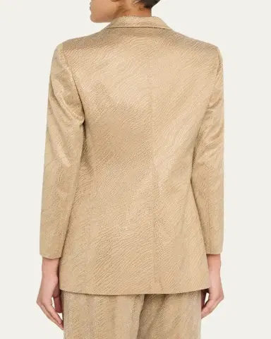 Giorgio Armani Embellished Satin Double-Breasted Jacket | Thumbnail 3 Giorgio Armani Embellished Satin Double-Breasted Jacket | Thumbnail 3