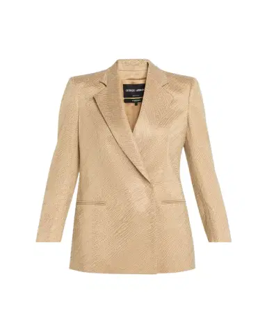 Giorgio Armani Embellished Satin Double-Breasted Jacket | Thumbnail 1 Giorgio Armani Embellished Satin Double-Breasted Jacket | Thumbnail 1