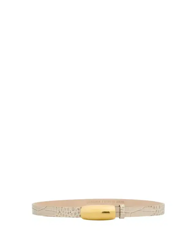 Marlowe Croc-Embossed Leather Belt