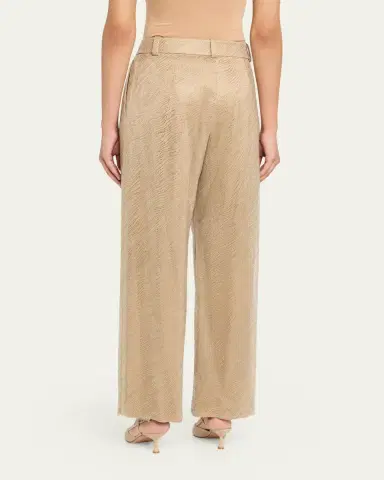 Giorgio Armani Embellished Pleated Straight-Leg Pants | Thumbnail 3 Giorgio Armani Embellished Pleated Straight-Leg Pants | Thumbnail 3