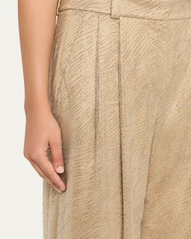 Giorgio Armani Embellished Pleated Straight-Leg Pants | Thumbnail 5 Giorgio Armani Embellished Pleated Straight-Leg Pants | Thumbnail 5