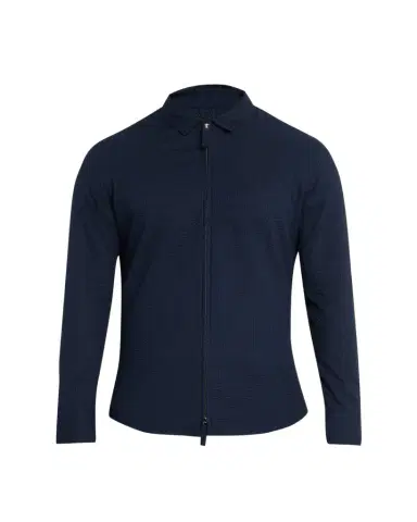 Giorgio Armani Men's Cotton Seersucker Full-Zip Shirt Jacket | Thumbnail 1