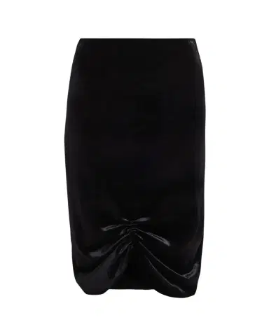 Valentino Garavani Ruched Velvety Midi Pencil Skirt | Thumbnail 1