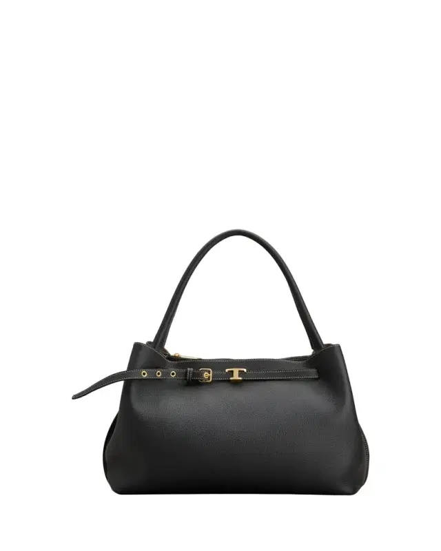 Tod's Small Timeless T Belted Leather Shoulder Bag