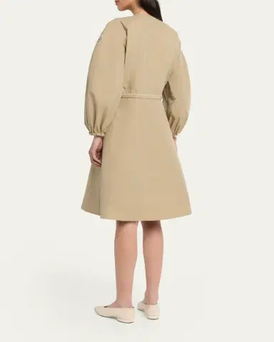 Moncler Pleated Poplin Dress | Thumbnail 3