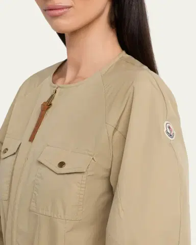 Moncler Pleated Poplin Dress | Thumbnail 5